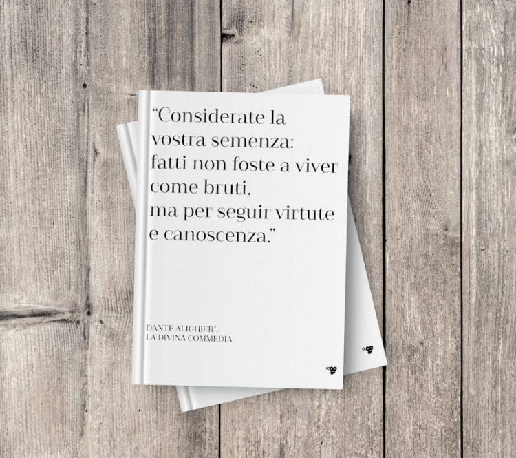 Quaderno morbido Viver come bruti Dante Alighieri PaperVictim