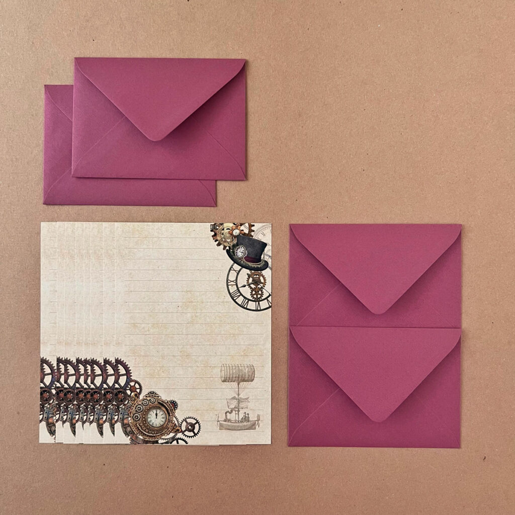 Set Carta Da Lettere Vintage Con Buste E Sigilli - 24 Fogli, Per Inviti, Auguri, Lettere D'Amore